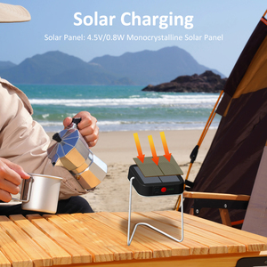 Cắm trại năng lượng mặt trời Powered bảng có thể sạc lại <span class=keywords><strong>LED</strong></span> Đèn đọc sách di động trong nhà ngoài trời năng lượng mặt trời đèn - Product Image 6