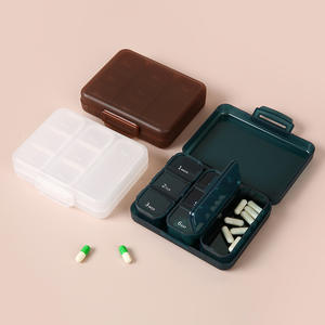 Boîte à pilules portable Boîte de rangement 7 compartiments Médecine scellée Semaine Voyage Mini boîte à pilules portable en stock - Product Image 3