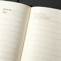 Carnet de notes professionnel classique en cuir PU avec pochette avant pour cartes, 116 feuilles, 80 g/m², ligné, papeterie de bureau, cadeau, vente en gros