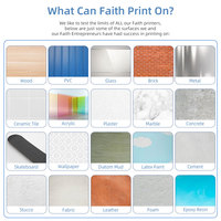 Faith Impresora de inyección de tinta Máquina de pintura de pared 3D para publicidad al aire libre Mural Fondo Pintura al óleo Pared Vidrio Impresora vertical