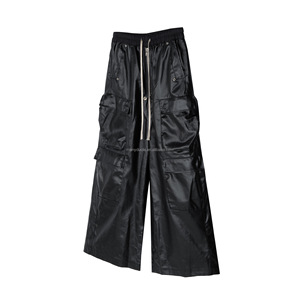 <span class=keywords><strong>Pantaloni</strong></span> da lavoro da strada 2024 americano <span class=keywords><strong>pantaloni</strong></span> a zampa larga a forma di finta pelle da uomo - Product Image 6