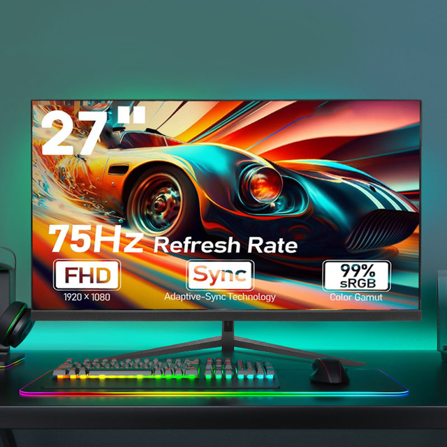 27 Inch Wholesale Brand New Computer Lcd Quality Screen 75Hz 165Hz Curved Screen Frameless Gaming Monitors