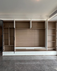 Contemporary <strong>Floating</strong> Media <strong>Wall</strong> <strong>Unit</strong> Custom Living Room FurnitureModern <strong>Floating</strong> TV Cabinet LED <strong>Wall</strong> Mounted OEM ODM Media <strong>Unit</strong> - Product Image 4