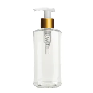 Özel logo küçük 5ml 50 ml 100ml 120ml 200ml 250 ml boş kare şişe plastik sıvı sabun saç kremi için şampuan şişesi