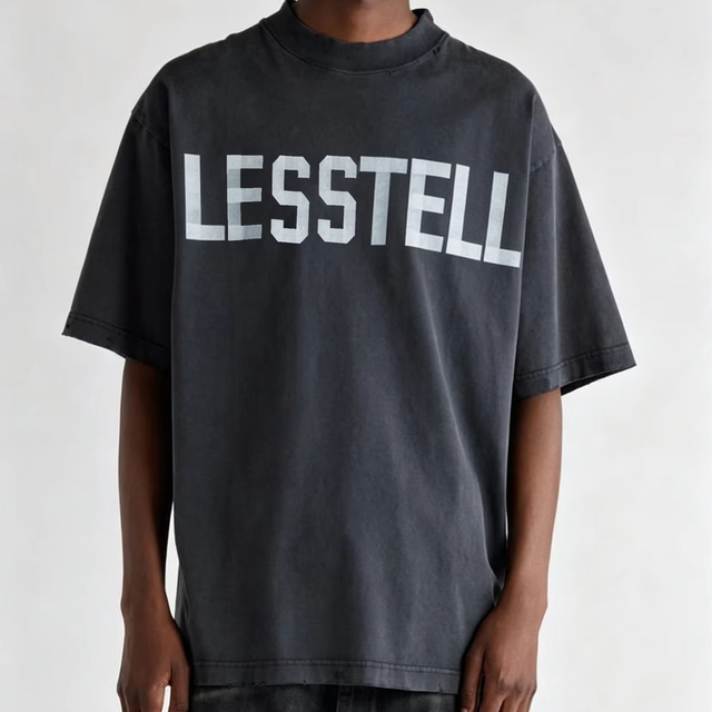LTD-MT1086 Oversized Graphic T Shirts Custom Logo Front Screen Print Washed Black Men Women Streetwear Clothing Factory