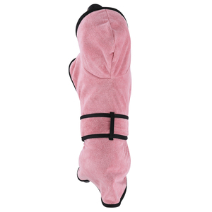 Peignoir à capuche noir personnalisable pour animaux de compagnie Peignoir en microfibre ultra-absorbant pour chiens Doux et doux pour la peau - Product Image 6
