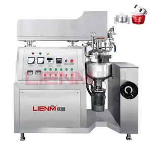LIENM Laboratory Vacuum Emulsifying Machine Cosmetic Cream Homogenizing Emulsifier Cake Cream Emulsifying Machine For Food