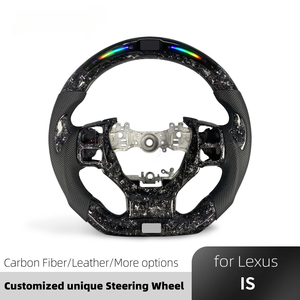 Volante Personalizado de Fibra de Carbono con Detalles Plateados y Pantalla LED de RPM para <span class=keywords><strong>Lexus</strong></span> <span class=keywords><strong>IS</strong></span> RC GS NX 500 350 300h <span class=keywords><strong>250</strong></span> F Sport 2013-2025 - Product Image 2