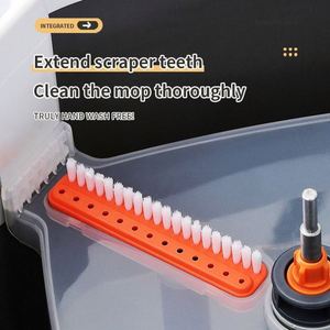 360 Degree Spin Magic Mop-Multi-Functional Stainless Steel Wet & Dry Mop Bucket Set 2 Mop Heads for Household Floor Cleaning - Product Image 3