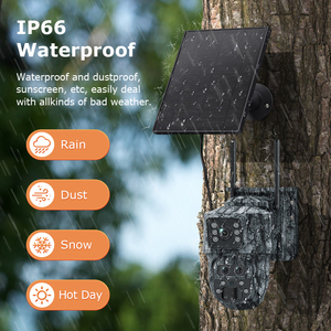 Trois lentilles 15x Zoom 4G Camouflage caméra solaire piste de chasse étanche IP65 grand Angle caméra de Surveillance CCTV caméras d'alarme - Product Image 6