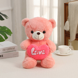 Ours en peluche en forme <span class=keywords><strong>de</strong></span> cœur <span class=keywords><strong>de</strong></span> dessin animé pour la Saint-Valentin, 30/40/50CM, jouet en peluche doux, oreiller créatif, poupée ours à câliner - Product Image 4