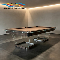 Mesa de Billar de Pizarra Negra de Lujo S.Q.F de 7 pies, Personalizada, para 9 Bolas, Uso en Interiores, con Garantía de por Vida y Diseño Ecológico