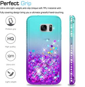 <span class=keywords><strong>Custodia</strong></span> LeYi per Samsung <span class=keywords><strong>Galaxy</strong></span> <span class=keywords><strong>S7</strong></span> S25FE con vetro temperato protezione dello schermo 2 Pack 3D Glitter liquido antiurto - Product Image 2
