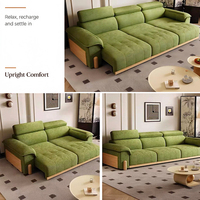 Canapé-lit électrique inclinable à commande vocale et à distance, cadre en bois massif, coussin en latex, inclinaison zéro mur, directement de l'usine