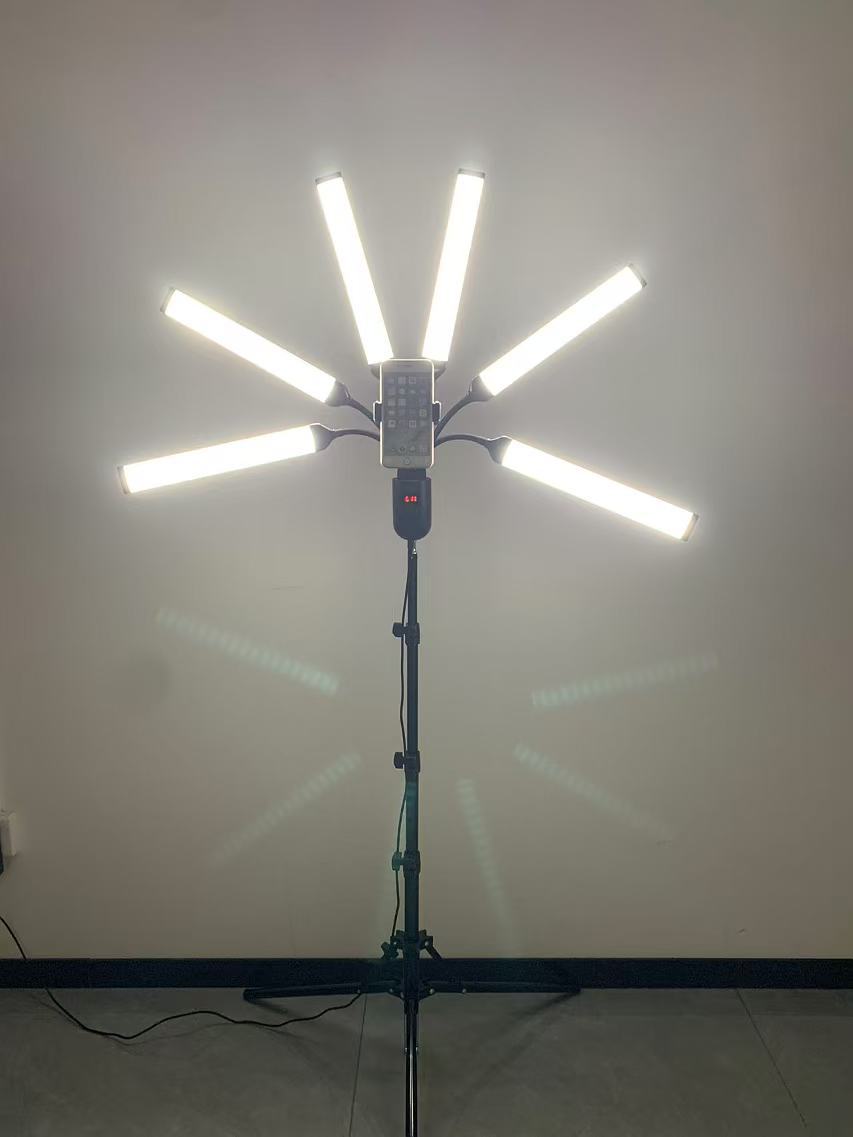 Luz de transmisión en vivo de seis brazos