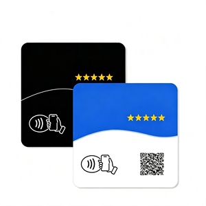 Carte PVC RFID réutilisable en époxy/acrylique avec puce N215, mini code QR, 13,56 MHz, étanche, couleur personnalisée CMYK - Product Image 4