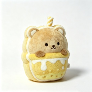 Peluche personnalisée ours au thé au lait, peluche ours au thé au lait au miel, peluche ours tasse de thé au lait, peluche ours boba mignon - Product Image 3
