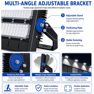 Luz para Pista de Tenis Impermeable y Antideslumbrante con Diseño <span class=keywords><strong>DIALUX</strong></span> Gratuito y Servicio OEM Patentado para Iluminación Deportiva en Exteriores - Product Image 5