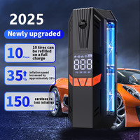 Inflador de neumáticos portátil 6000mAh 150PSI 2X bomba de neumáticos de inflado más rápido para neumáticos de coche bicicleta y motocicleta