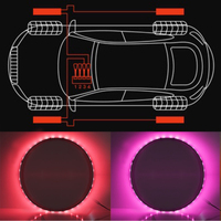 Bande LED RVB Dream Color avec clignotant pour jante de pneu, éclairage LED couleur clignotante pour voiture