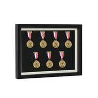 A3 Shadow Box pour médailles et bavoirs de course Affichage UV Imprimé Grand cadre photo pour coureur de marathon Tous les sports