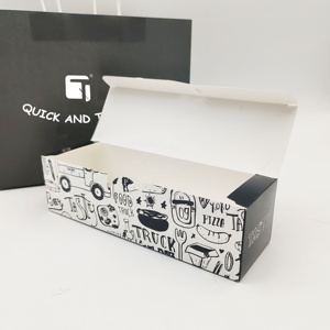 Boîtes à emporter en papier kraft recyclable avec logo personnalisé pour frites, nuggets <span class=keywords><strong>de</strong></span> poulet frit, pour camion <span class=keywords><strong>de</strong></span> restauration rapide, ensemble <span class=keywords><strong>de</strong></span> contenants pour sushis - Product Image 6