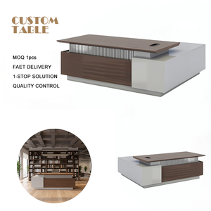 Meubles de <span class=keywords><strong>bureau</strong></span> de luxe, chaise de <span class=keywords><strong>bureau</strong></span> pivotante à dossier haut, <span class=keywords><strong>table</strong></span> de direction pour le président, le PDG, style traditionnel, <span class=keywords><strong>bureau</strong></span> de PDG - Product Image 1