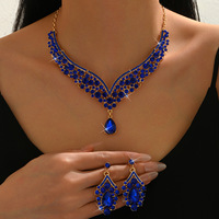 Ensemble Collier et Boucles d'Oreilles de Luxe en Cristal Sur Mesure pour Banquets de Mariage, Accessoires de Mariée Élégants