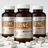 Capsules de citrate de zinc à haute absorption 30 mg en gros (OEM) – Soutien de la barrière immunitaire, défense contre le stress oxydatif, végétarien, sans OGM