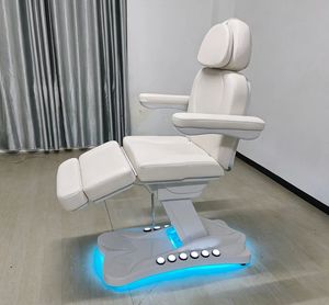 Table de massage électrique inclinable marron, lit de beauté esthétique, chaise de traitement facial, équipement de salon de spa - Product Image 6