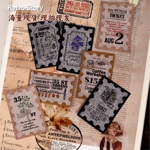 โมกิ้ง ทราเวล โพสต์มาร์ค ซีรีส์ เทปวาชิ 6 ชิ้น ตกแต่งด้วยข้อความภาษาอังกฤษสไตล์เรโทร อุปกรณ์งานฝีมือ - Product Image 4