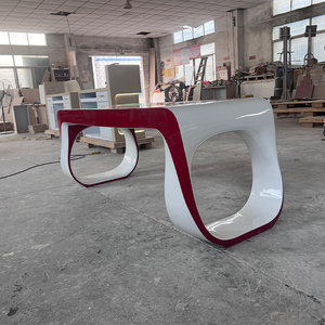Diseño de arte único, estudio Personal, hogar, oficina, escritorio, muebles, superficie sólida moderna, mesa de oficina ejecutiva, modelos - Product Image 2