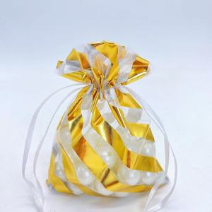 Fournisseur d'usine, vente en gros, petit sac cadeau de Noël en organza transparent avec cordon de serrage, pochette cadeau - Product Image 3