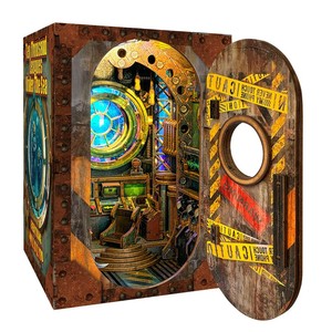 Mini Casa delle Bambole in Legno Fai-da-Te con Angolo Lettura, Kit Puzzle 3D Fatto a Mano per Bambini, Arredamento per Età 14+ Unisex - Product Image 1