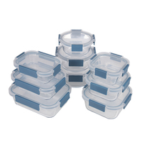 Boîte de conservation alimentaire en verre borosilicate haute résistance avec couvercle en plastique ventilé, boîte à lunch hermétique pour la préparation des repas