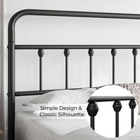 Base de Cama de Plataforma de Metal Clásica de Terciopelo Negro con Diseño Minimalista, Base para Colchón con Almacenamiento para Apartamentos y Hoteles