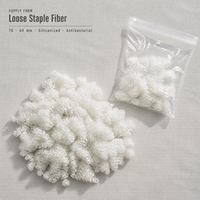Fibre de rembourrage pour couette et oreiller RPET 7D, fibre de polyester creuse siliconée blanche ondulée, recyclable, matière première pour intérieur de voiture
