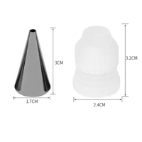 Kit de décoration de gâteaux avec poche à douille jetable en PE, Kits d'outils de cuisson pour Cupcakes