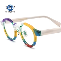 Lunettes de plastification en acétate Teenyoun montures de lunettes spéciales rondes géométriques pour tous les visages lunettes optiques de luxe de haute qualité