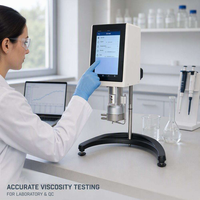 Viskometer Pelat Kerucut Laboratorium QC DV-IICPHB Pengukur Viskositas Pelat Kerucut Terkontrol Suhu Alat Uji Viskositas Laboratorium