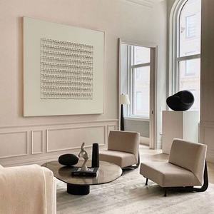 Arte Mural 3D Texturizado, Pintura al Óleo Artesanal Estilo Wabi-Sabi, Decoración de Pared en Lienzo para Sala de Estar Zen, Oficina, Estética - Product Image 2