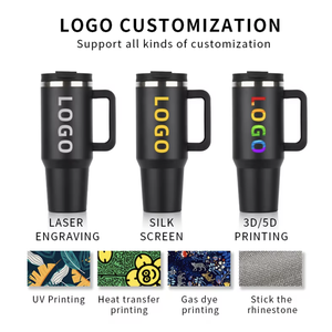 Watersy Custom Logo 30oz/40oz Rainbow Glitter Vacuum Insulated Thermos <b>Tumbler</b> Handle 304 Stainless Steel BPA Free Party Use - Product Image 4