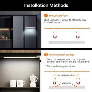 Lumière LED d'armoire intérieure moderne et élégante, mince, avec détecteur de mouvement et batterie rechargeable - Product Image 5