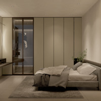 Armoire pliante en bois de style européen moderne |   Personnalisable pour villa/appartement/appartement en copropriété |   Conception directe d'usine pour une utilisation en chambre à coucher