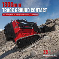 T470 Mini Track Loader 1291kg EPA EURO5 5.1KN Gaya Pemutus 0.12m3 Bucket Compact Skid Steer Konstruksi