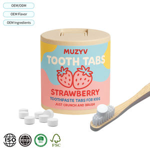 Fabricación Pasta de dientes Tabs Fresa <span class=keywords><strong>sin</strong></span> flúor Caries dental Pasta de dientes sólida 120 Tabs - Product Image 1