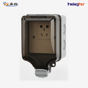 กล่องปลั๊กไฟกันน้ำกลางแจ้ง NP1 5 ช่อง 10A IP66 ปลั๊กติดผนัง ABS พร้อมฝาปิดโปร่งใสสำหรับใช้กลางแจ้ง - Product Image 4