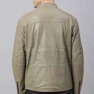 Chaqueta de cuero para hombre superventas, chaqueta de cuero transpirable a prueba de viento para hombre, chaqueta de cuero Premium - Product Image 3