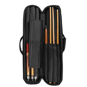 Durable Waterproof Oxford 4 Butts 4 Shaft Snooker Billiard Cue Soft Case Convenient Pool Cue Bag