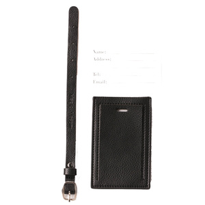 Original Noir En Cuir Véritable Personnalisé <span class=keywords><strong>Étiquette</strong></span> de <span class=keywords><strong>Bagage</strong></span> Pour Cadeau De Mariage - Product Image 5